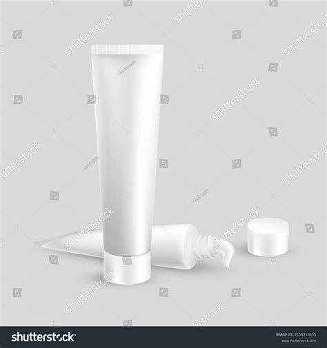 Two Realistic Tube Cream Packaging Mockup Stock Vector Royalty Free