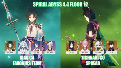 Spiral Abyss 4 4 Floor 12 C4 Xiao Favonius Team Tighnari Windblume