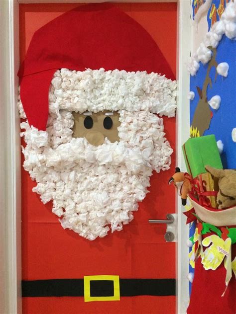 Santa Claus Door Christmas Classroom Decor Diy Christmas Door