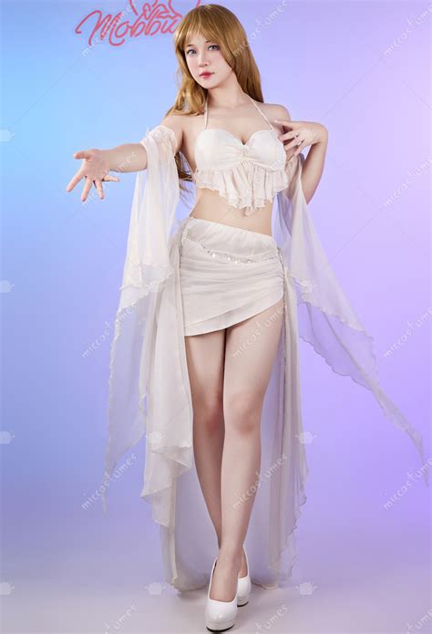 Women Elf Style Sexy Lingerie Set Costume White Butterfly Fairy Short Top And Skirt With