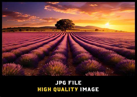 Beautiful Lavender Field Landscape Graphic by WODEXZ · Creative Fabrica