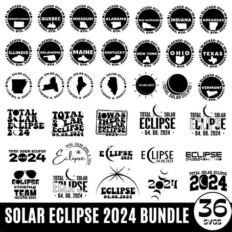 Solar Eclipse Svg Bundle Solar Eclipse Svg Blacked Out In Usa