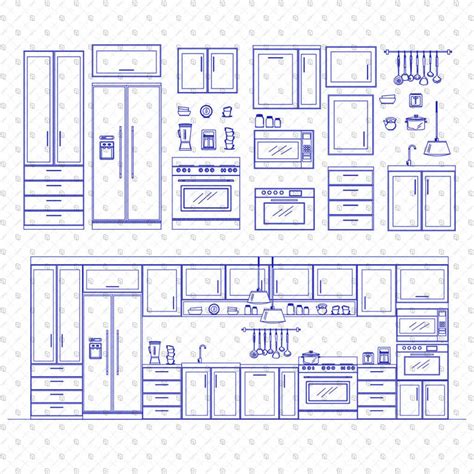 Cad Kitchen Furniture Elevation Blocks – Toffu Co