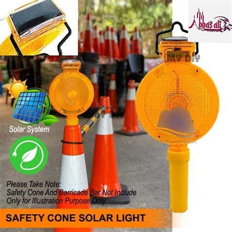 Abbasali Roadway Safety Solar Warning Flashing Traffic Cone Led Light Buy Best Price In Kuwait