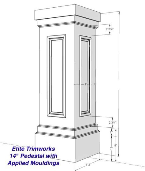 14 Shaker Panel Pvc Pedestal I Elite Trimworks