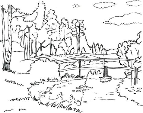 Coloriage Beau Paysage Naturel T L Charger Et Imprimer Gratuit Sur