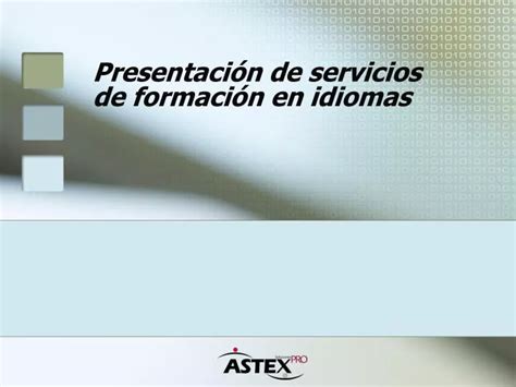 PPT Presentación de servicios de formación en idiomas PowerPoint