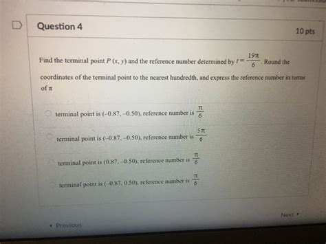 Solved Question 2 10 Pts Find The Values Of The