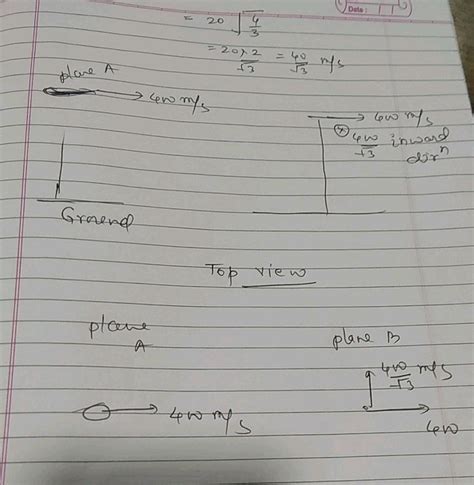 An Acroplane A Is Flying Horizontally Due East At A Speed Of Km Hr