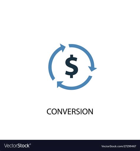 Conversion Concept Colored Icon Simple Blue Vector Image