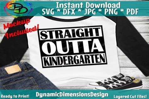 Straight Outta Kindergarten Graphic By Dynamic Dimensions · Creative