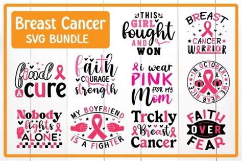 Breast Cancer Svg Design Bundle Graphic By Svg Design Hub Creative