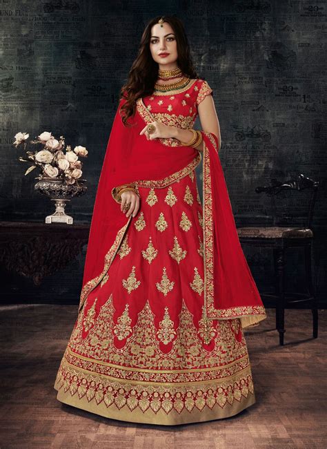 Royal Red Punjabi Bridal Lehenga Choli Red Lehenga Choli Lehenga