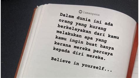 MOTIVASI : PERCAYA KEPADA DIRI SENDIRI - LAMAN PENA