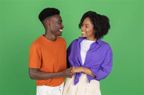 Premium Photo Cheerful Millennial African American Man And Lady In