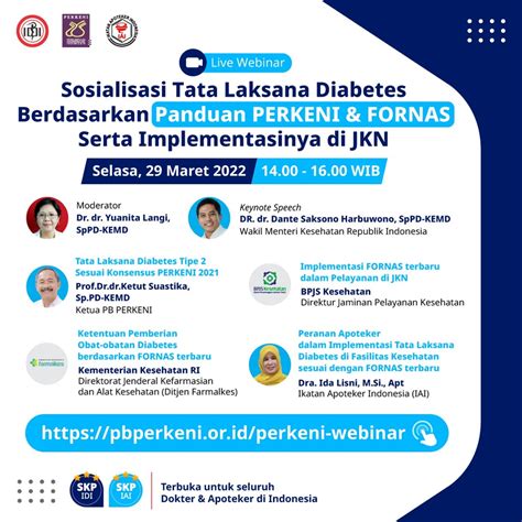 Sosialisasi Tata Laksana Diabetes Berdasarkan Panduan Perkeni And Fornas Serta Implementasinya Di