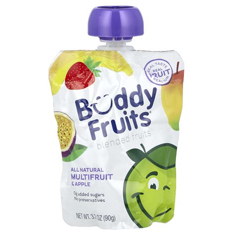 Buddy Fruits Mezcla De Frutas Varias Frutas Y Manzana 90 G 3 2 Oz