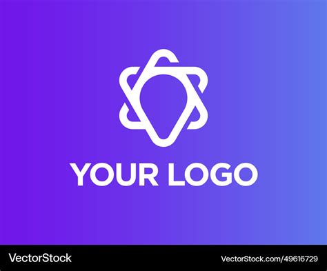 Modern professional logo with a geo location image