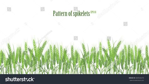 Vector Silhouette Wheat Wheat Field On Stock Vector (Royalty Free ...