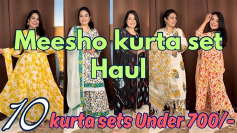 Huge Meesho Kurta Set Haul Under Edgyetika For Office