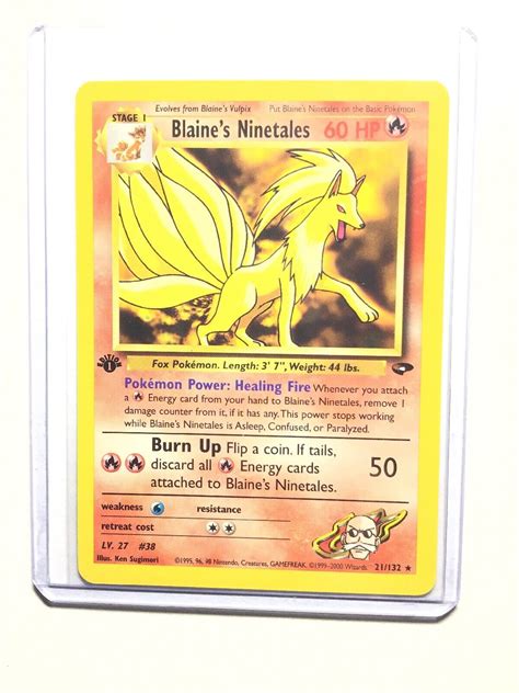 BLAINES NINETALES 1st Edition Gym Challenge 21 132 Rare