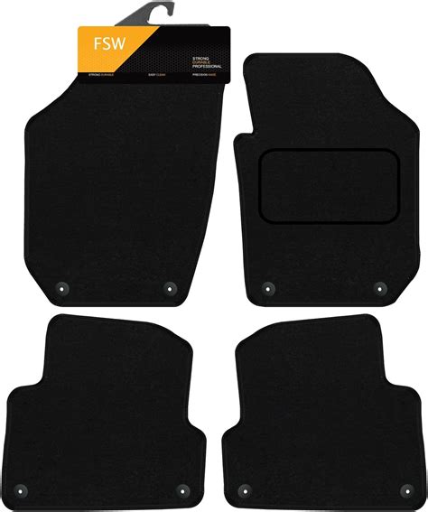 FSW Tailored Mats Fits SKODA Fabia 2007 2014 Black Carpet Anti