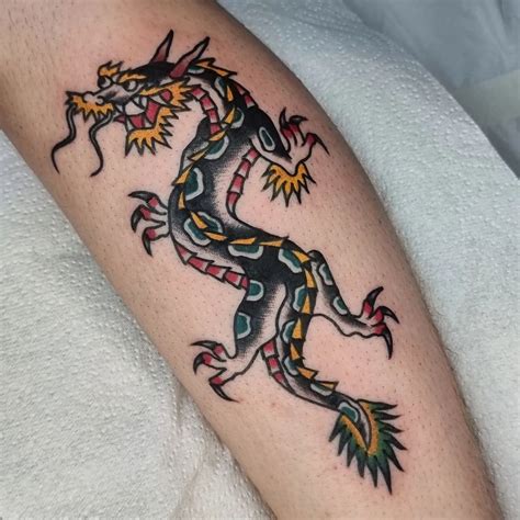 Update 75+ american traditional tattoo dragon best - in.cdgdbentre