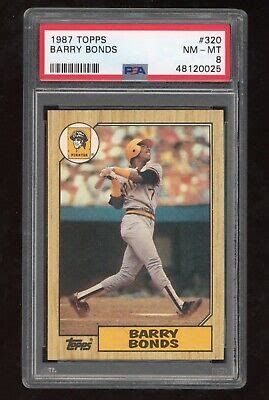 Barry Bonds 1987 Topps 320 Rookie PSA 8 NM MT Pittsburgh Pirates EBay