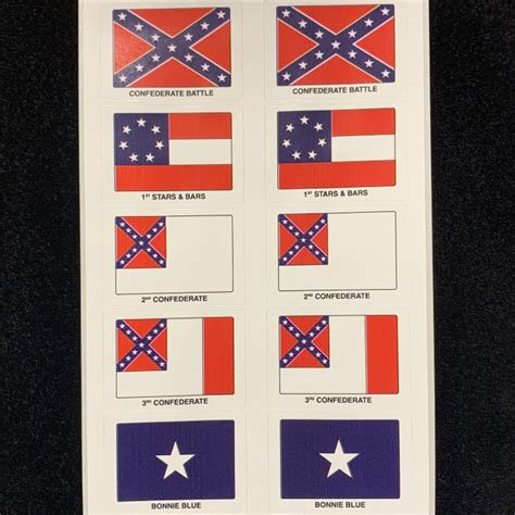 Confederate Shop — Merchandise — Assorted Confederate Flag Stickers