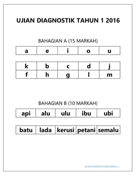 Ujian Diagnostik Tahun 1 2020 Debra Colon