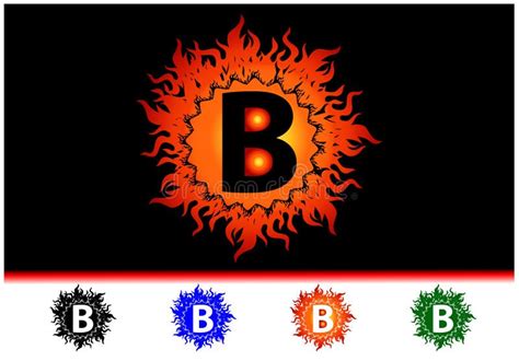 Fire B Letter Logo And Icon Design Template Stock Vector Illustration