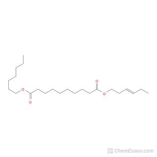 Sebacic Acid Heptyl Trans 3 Hexenyl Ester Structure C23H42O4 Over