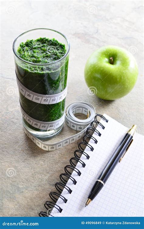 Healthy Smoothie Avocado Parsley Apple Spinach Stock Image Image