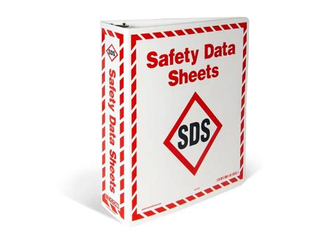 Sds Safety Data Sheet Storage Binder Worksite Safety