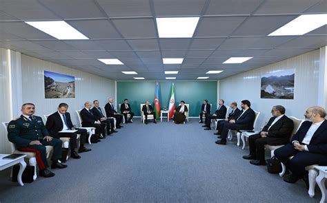 Meeting Between President Ilham Aliyev And President Seyyed Ebrahim