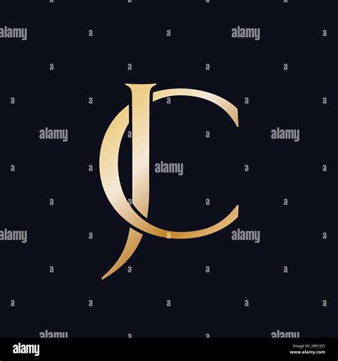 JC Initials Monogram Design Logo Design Of Letters J And C Stock