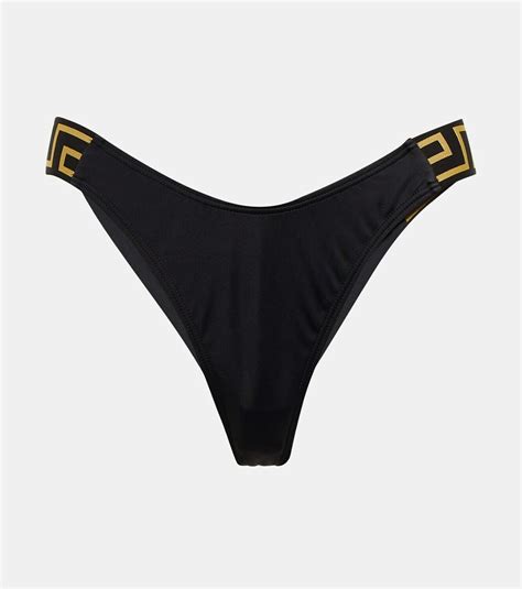 Versace Greca Low Rise Bikini Bottoms Versace