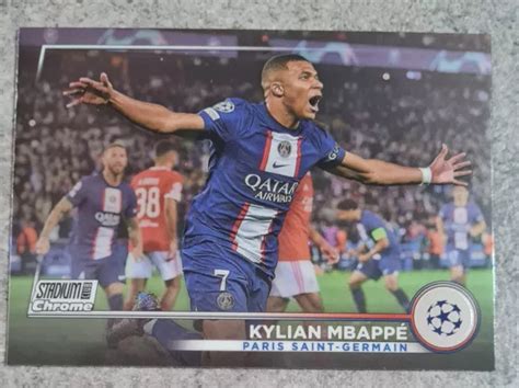 CARD TOPPS STADIUM Chrome 2023 24 Kylian Mbappé Paris Saint Germain EUR