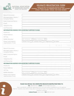 Fillable Online National Convention Chapter Delegate Form Fax Email