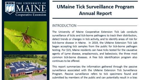 Maine Tick Data Cooperative Extension Tick Lab University Of Maine