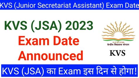 KVS Junior Secretariat Assistant Exam Date Announced 2023 Big Update