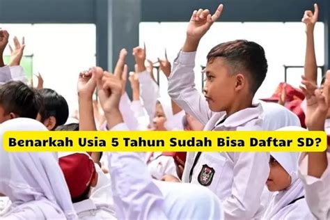 Penting Perubahan Syarat Usia Masuk SD Di PPDB 2024 Apa Yang Harus