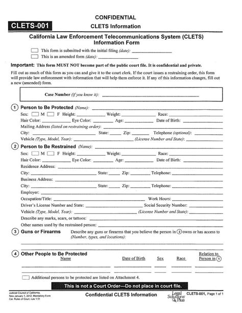 Form Clets 001 ≡ Fill Out Printable Pdf Forms Online