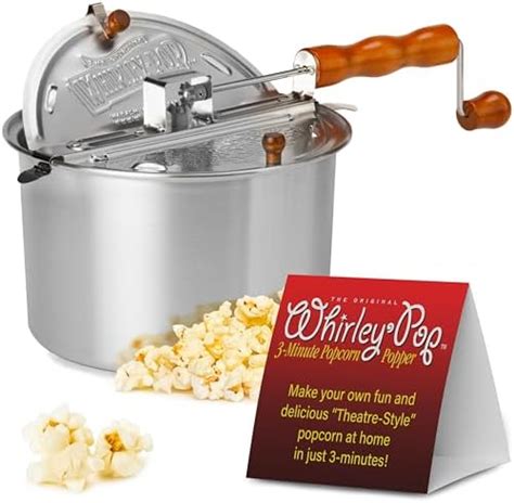 Original Whirley Pop Popcorn Maker Wabash Valley Farms Gourmet Popcorn Popper Aluminum