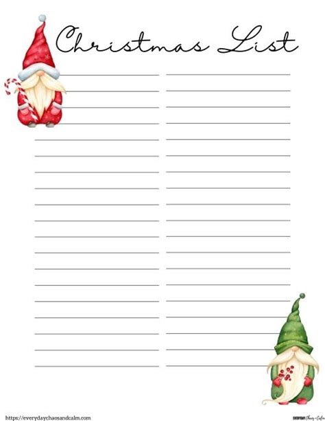 14 Free Printable Christmas Lists (PDF Download!)