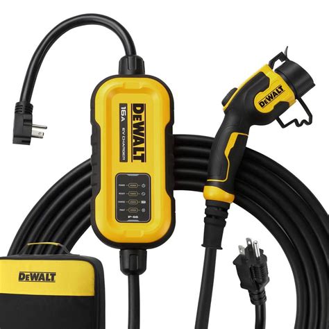 DEWALT Level 2 Portable Electric Vehicle EV Charger Up To 16 Amps 120