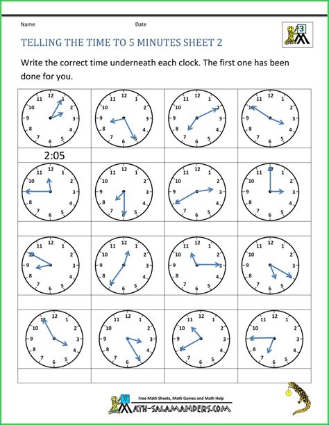 Telling Time Using Analog Clock Worksheet Worksheet : Resume Examples