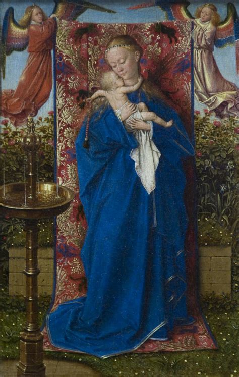 Madonna at the Fountain Jan van Eyck作品 无水印高清图 麦田艺术