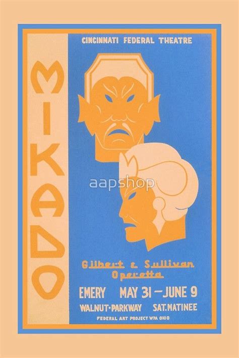 Mikado Gilbert And Sullivan Operetta Cincinnati Theatre Ad Art Print