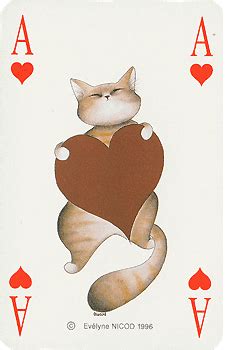 Лица на игральных картах, колода "Italian Cats", тузы.